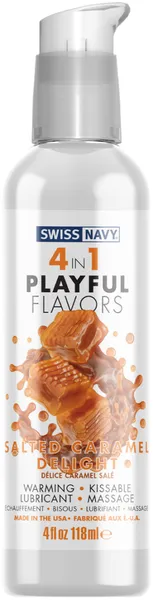 4 In 1 Playful Flavors Salted Caramel Delight 118ml Swiss Navy Female Sex Toys