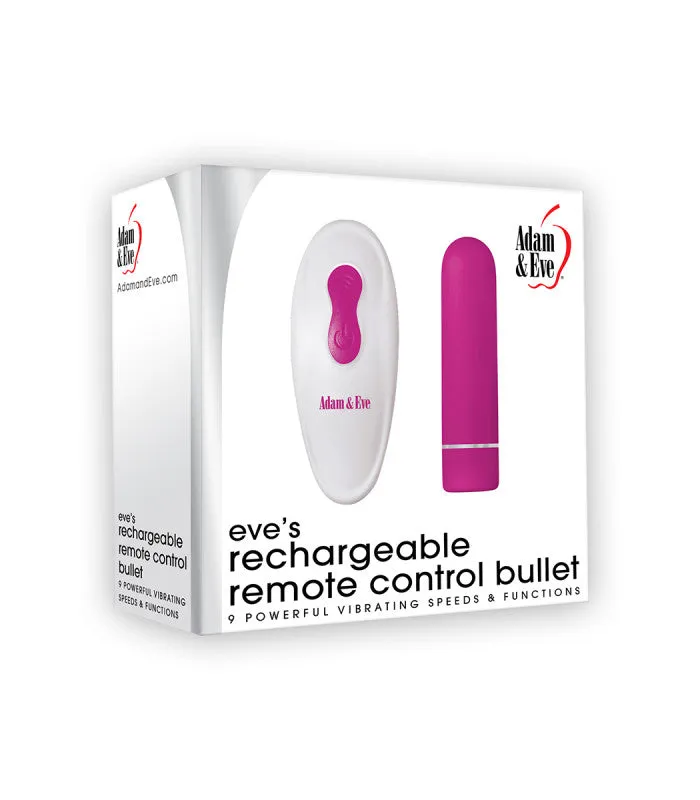 Adam and Eve Female Sex Toys Eves Rechargeable Remote Control Bullet