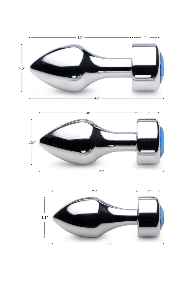 Anal | Booty Sparks Blue Gem Weighted Anal Plug