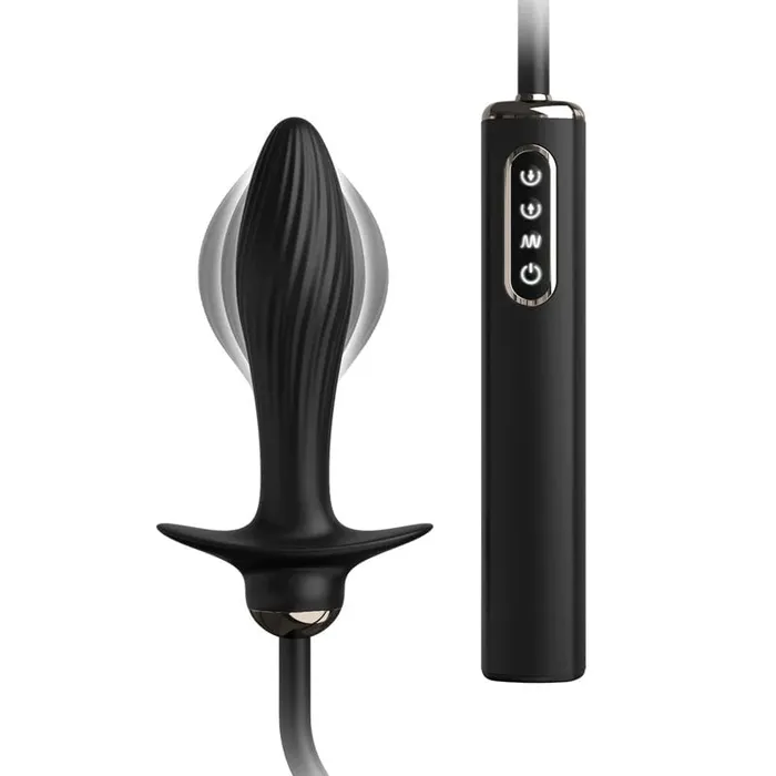 Anal Fantasy Elite Auto Throb Inflatable Vibrating Plug - Black 13 cm USB Rechargeable Inflatating Butt Plug | Pipedream Anal