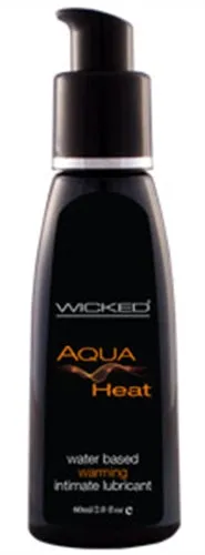 Aqua Heat Water Based Warming Senstion Lubricant 2 Oz Wicked Sensual Care Lubricants