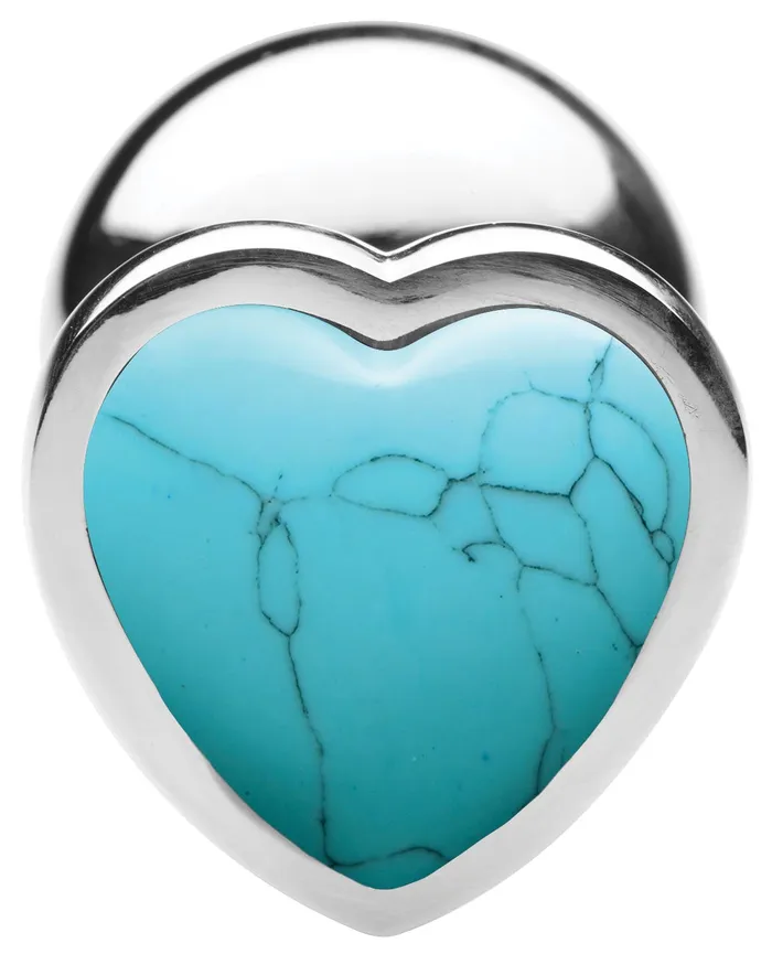 Booty Sparks Anal | Authentic Turquoise Gemstone Heart Anal Plug