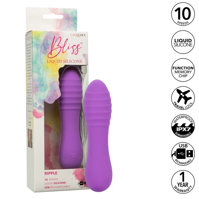 Calexotics Female Sex Toys | CalExotics Bliss Liquid Silicone Ripple G Spot Vibrator