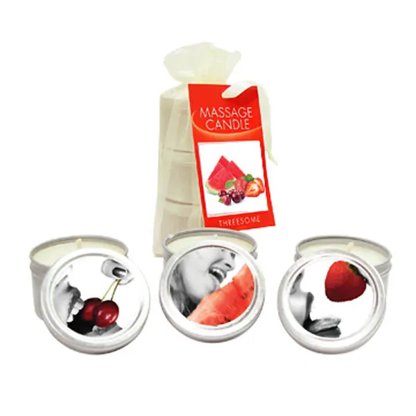 Couples Edible Massage Candle Threesome Earthly Body