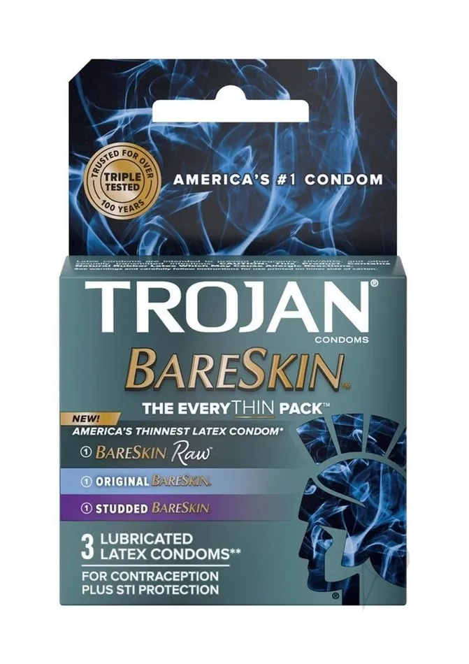 ECN Enhancers Trojan Bareskin Everythin Lubricated Latex Condoms Assorted 3Pack ECN Enhancers Trojan Bareskin Everythin Lubricated Latex Condoms Assorted 3Pack