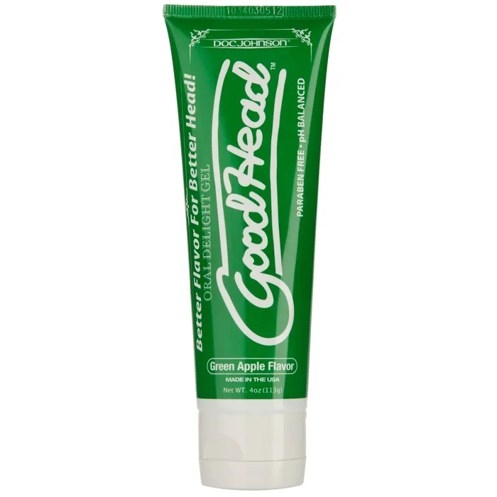 Enhancers Doc Johnson Good Head Oral Delight Gel 4 Oz Green Apple