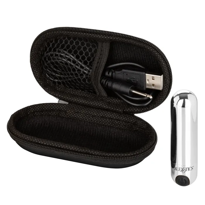 Female Sex Toys CalExotics Rechargeable Hideaway Bullet Silver