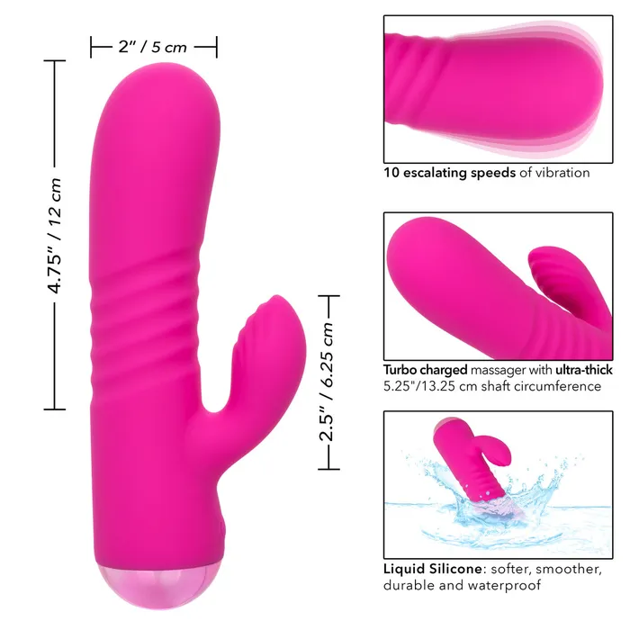 Female Sex Toys | CalExotics Thicc Chubby Honey G Spot Rabbit Vibrator Rechargeable - Calexotics