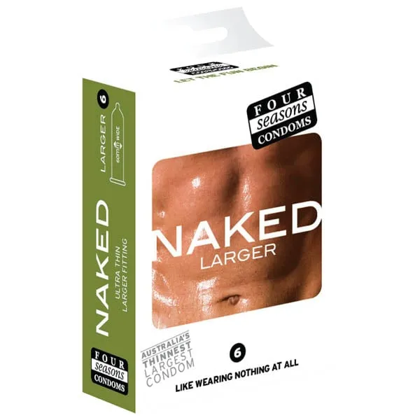 Four Seasons Enhancers Naked Larger Fitting Condoms Naked Larger Fitting Lubricated Condoms 6 Pack Four Seasons Enhancers Naked Larger Fitting Condoms Naked Larger Fitting Lubricated Condoms 6 Pack