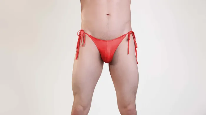 Love In Leather Vibrators LOVE IN LEATHER RED BRIEF WTIE SIDES BOXED MEN486A