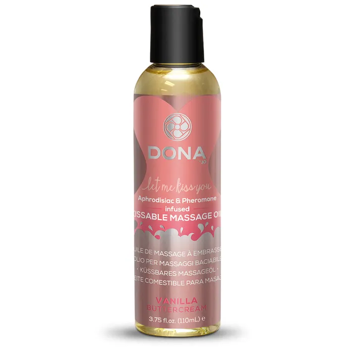 mojozau Couples Dona Kissable Massage Oil Vanilla Buttercream Edible Aphrodisiac Pheromone 110ml
