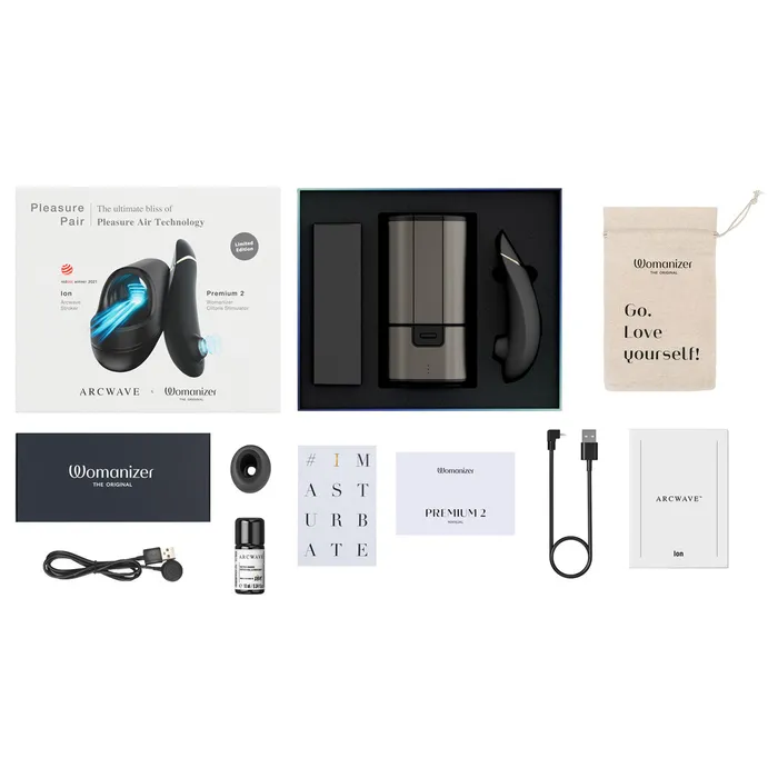 Pleasure Pair Arcwave Ion & Womanizer Premium 2 | Arcwave Vibrators