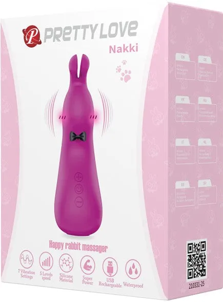 Pretty Love Vibrators Rechargeable Nakki Massager Purple