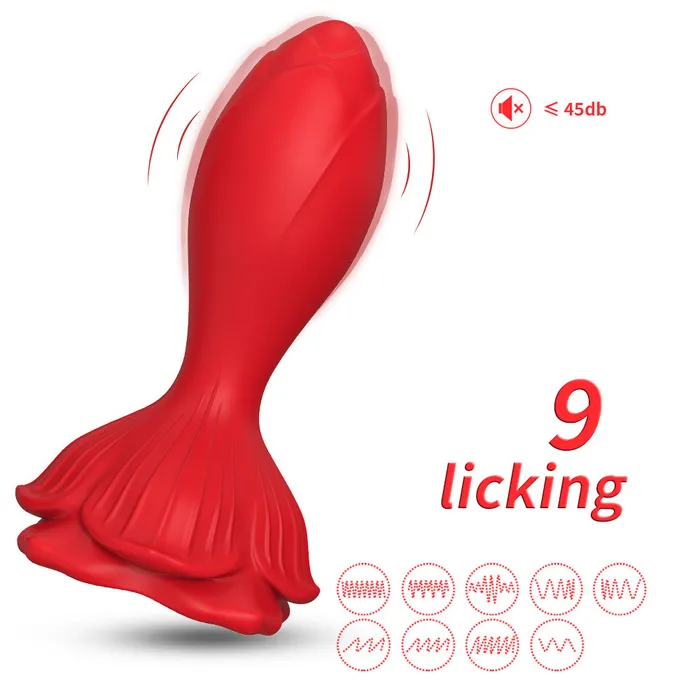 SAKULOVE® Anal | Siren Rechargeable Rose Silicone Rear Anal Plugs