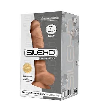 Silexd 7 Model 1 Realistic Silicone Dildo Suction Cup Balls Caramel Adrien Lastic Dildos