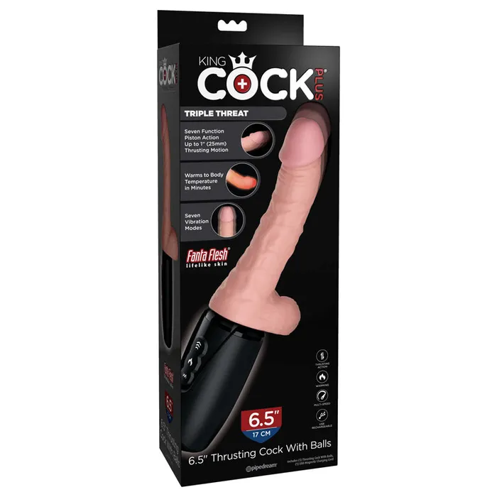 The Condomerie Nowra Dildos King Cock Plus 65 Thrusting Cock with Balls