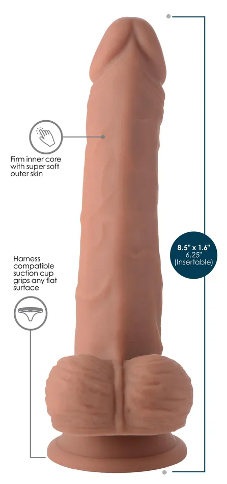 Thrusting and Vibrating 8 Inch Dildo | Easy Riders Dildos