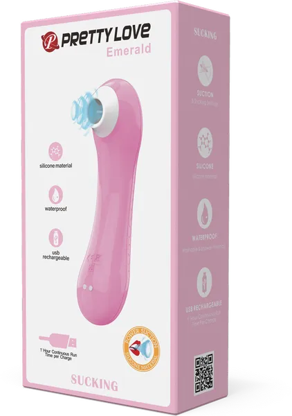 Vibrators | Pretty Love Rechargeable Sucking Emerald