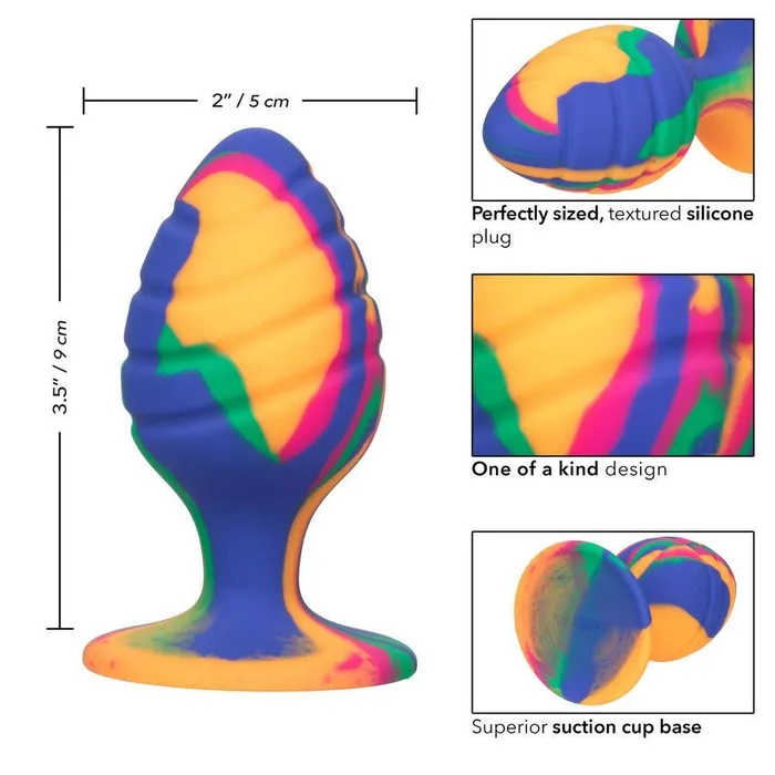 Cheeky Large Swirl Tie Dye Butt Plug | Toy Joy Sex Toys Anal