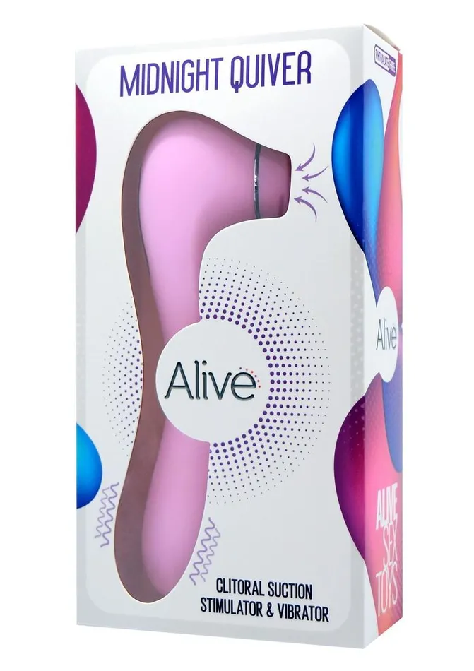 Female Sex Toys | Alive Alive Midnight Quiver Rechargeable Silicone Dual End Vibrator and Clitoral Stimulator