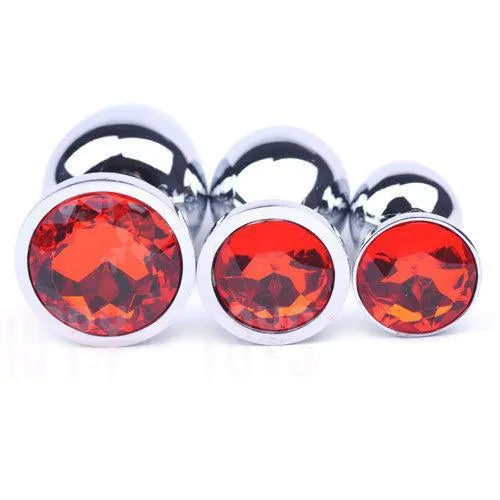 Happy-Toys Anal | Diamond Jewel Large Medium Small Anal Butt Anal Plug Dildo Sex Toy Waterproof Red Happy-Toys Anal | Diamond Jewel Large Medium Small Anal Butt Anal Plug Dildo Sex Toy Waterproof Red