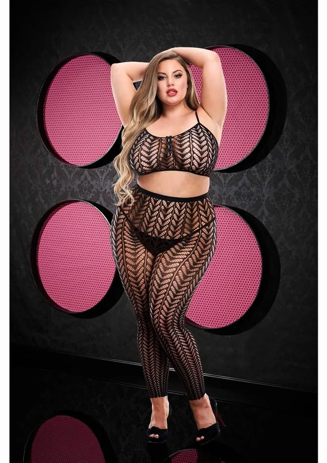 Lapdance Lingerie Vibrators | Jacquard Crop Top and Pants