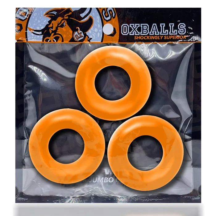 Oxballs Enhancers Fat Willy 3Pack Jumbo Cockring Orange