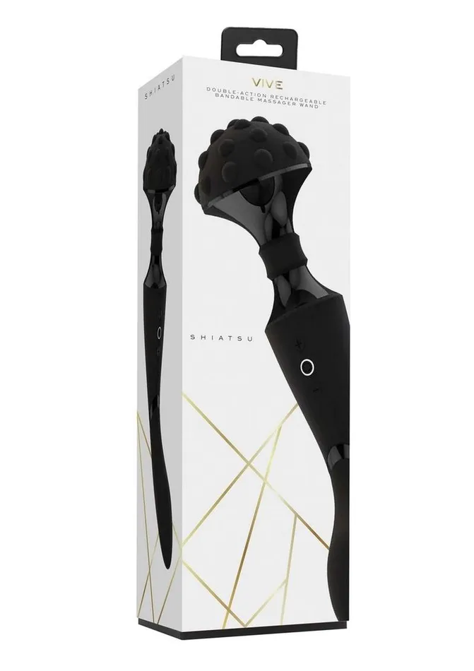 Vive Shiatsu Rechargeable Silicone Bendable Massager Wand | Vive by Shots Female Sex Toys