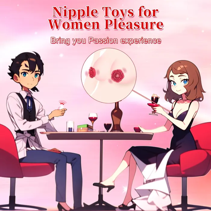 Aimitoy Couples | Rose Vibrating Nipple Clamps Sex Toys Pleasure Women