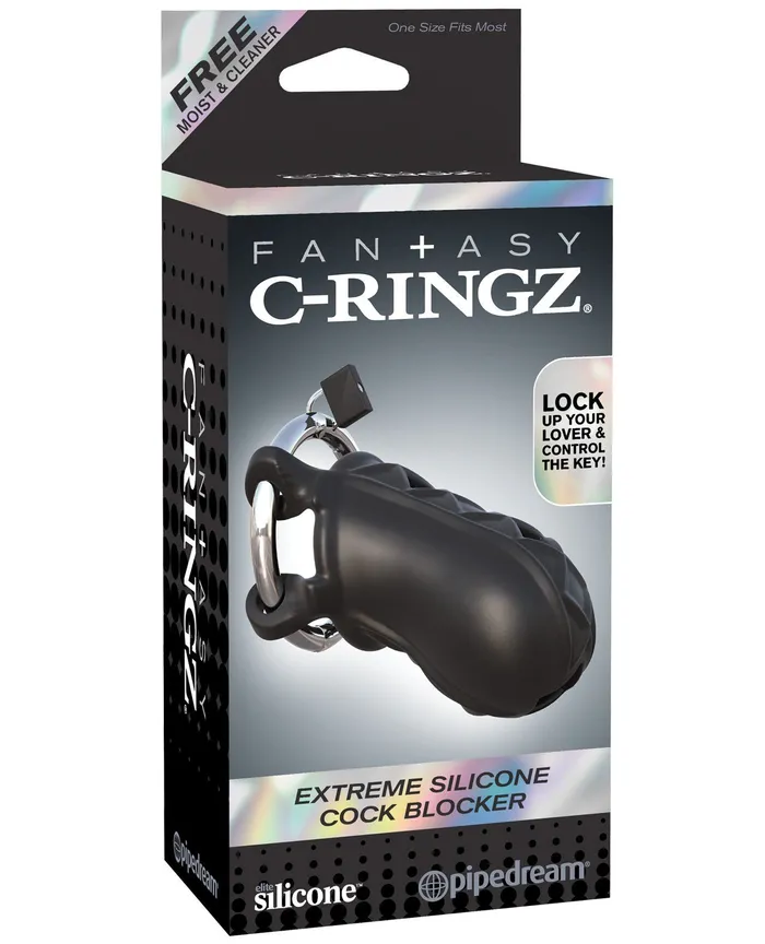 Anal Fantasy CRingz Fantasy CRingz Extreme Silicone Cock Blocker Black
