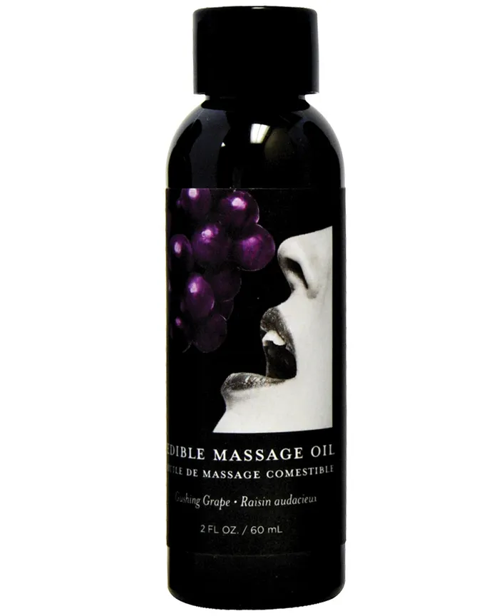 Earthly Body Edible Massage Oil 2 oz Grape Earthly Body Couples