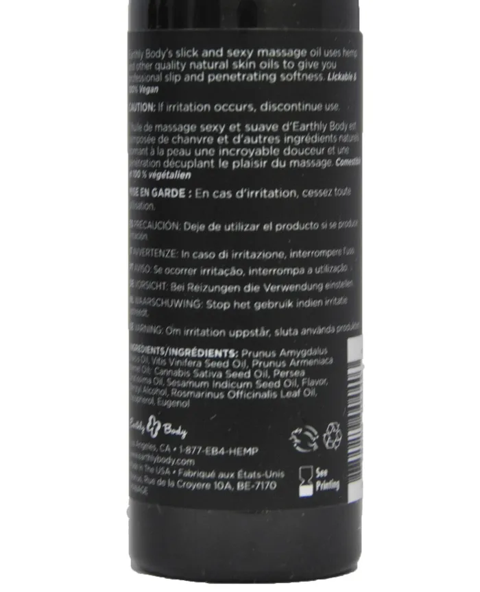 Earthly Body Edible Massage Oil - 2 oz Grape | Earthly Body Couples