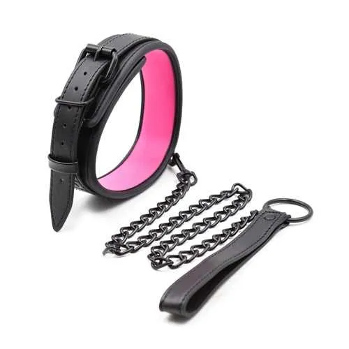 Restraints Toys for Big Girls Atlas BDSM Leather Collar and Chain
