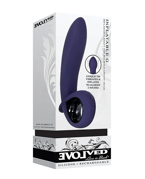 Vibrators Evolved Evolved Inflatable G Rechargeable Vibrator Purple